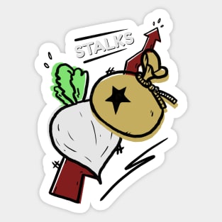 Stalk Market Funny AC Turnip Joke Stock Market Joke Sticker